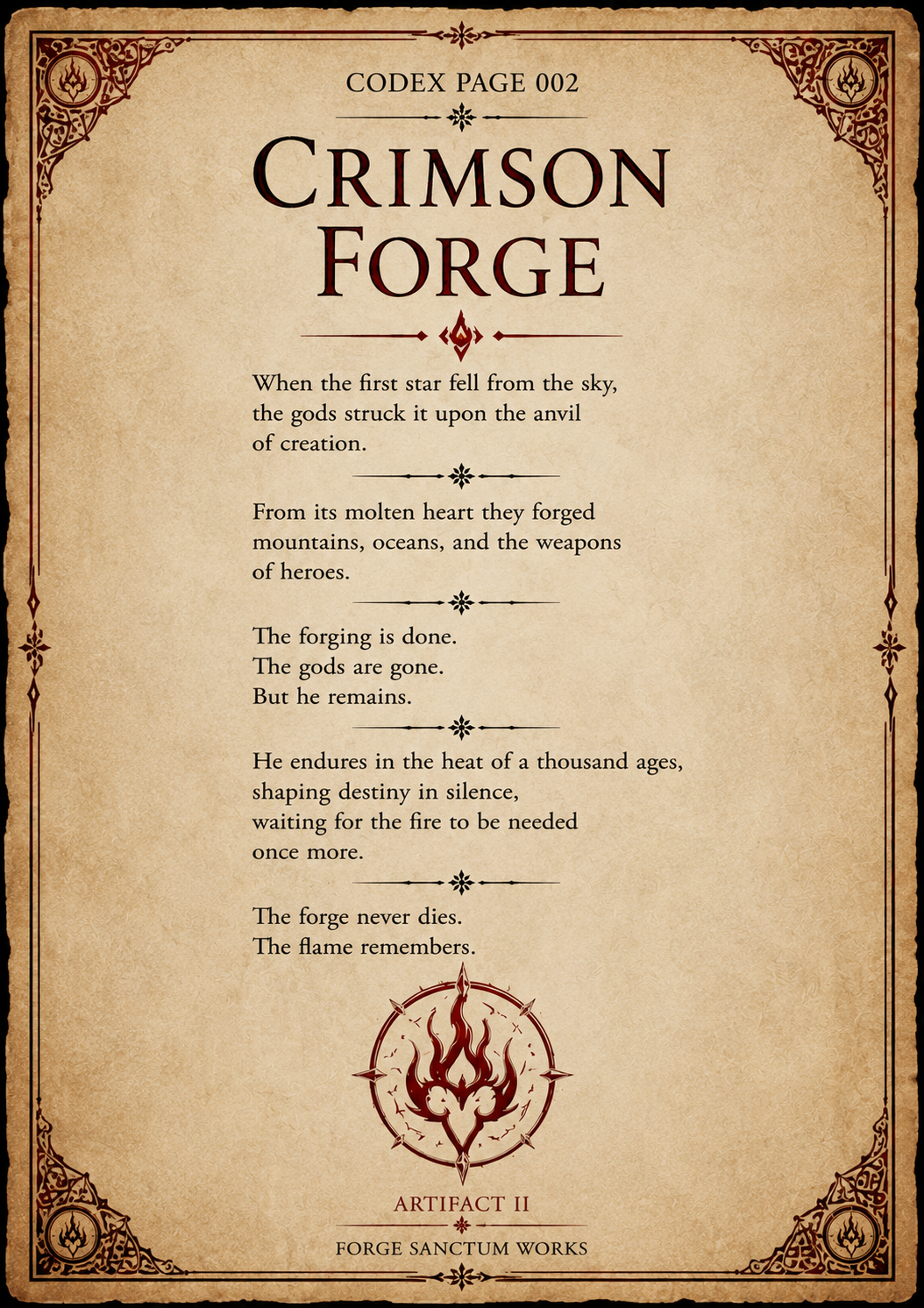 Codex record for Crimson Forge